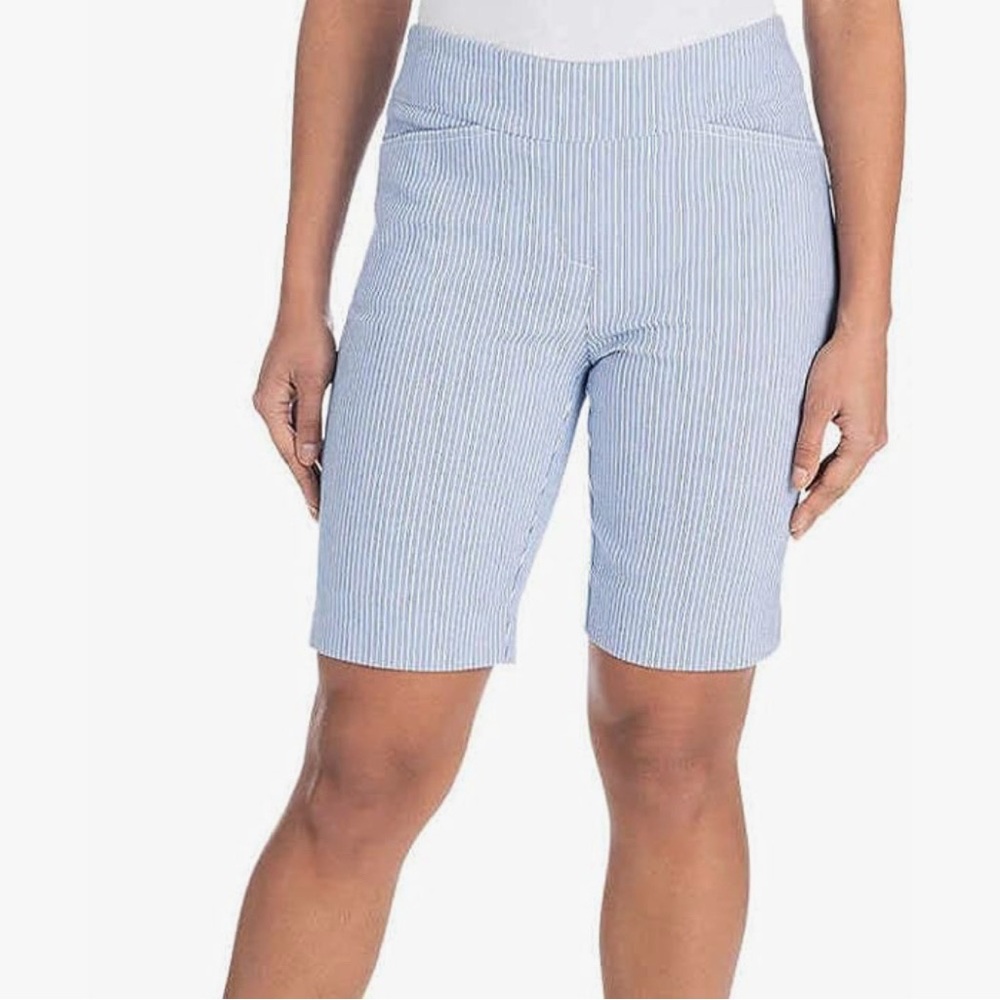 Hilary Radley Striped Bermuda Shorts